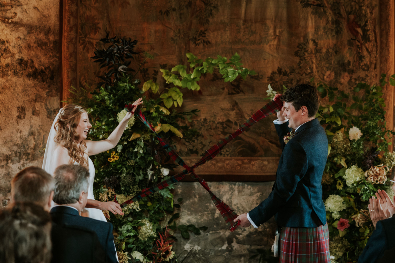 Dundas Castle Auld keep wedding ceremony