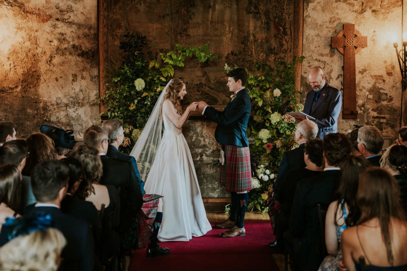 Dundas Castle Auld keep wedding ceremony