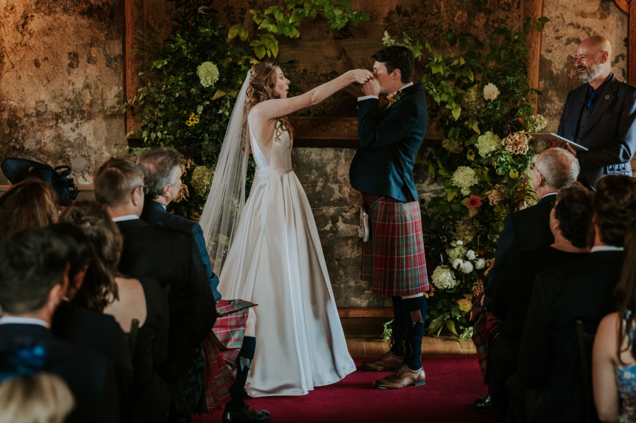 Dundas Castle Auld keep wedding ceremony