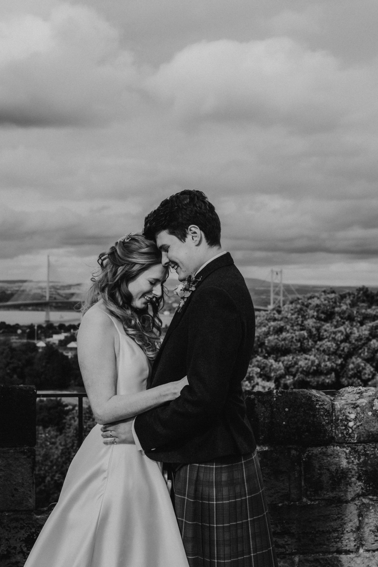 Rooftop wedding at Dundas Castle