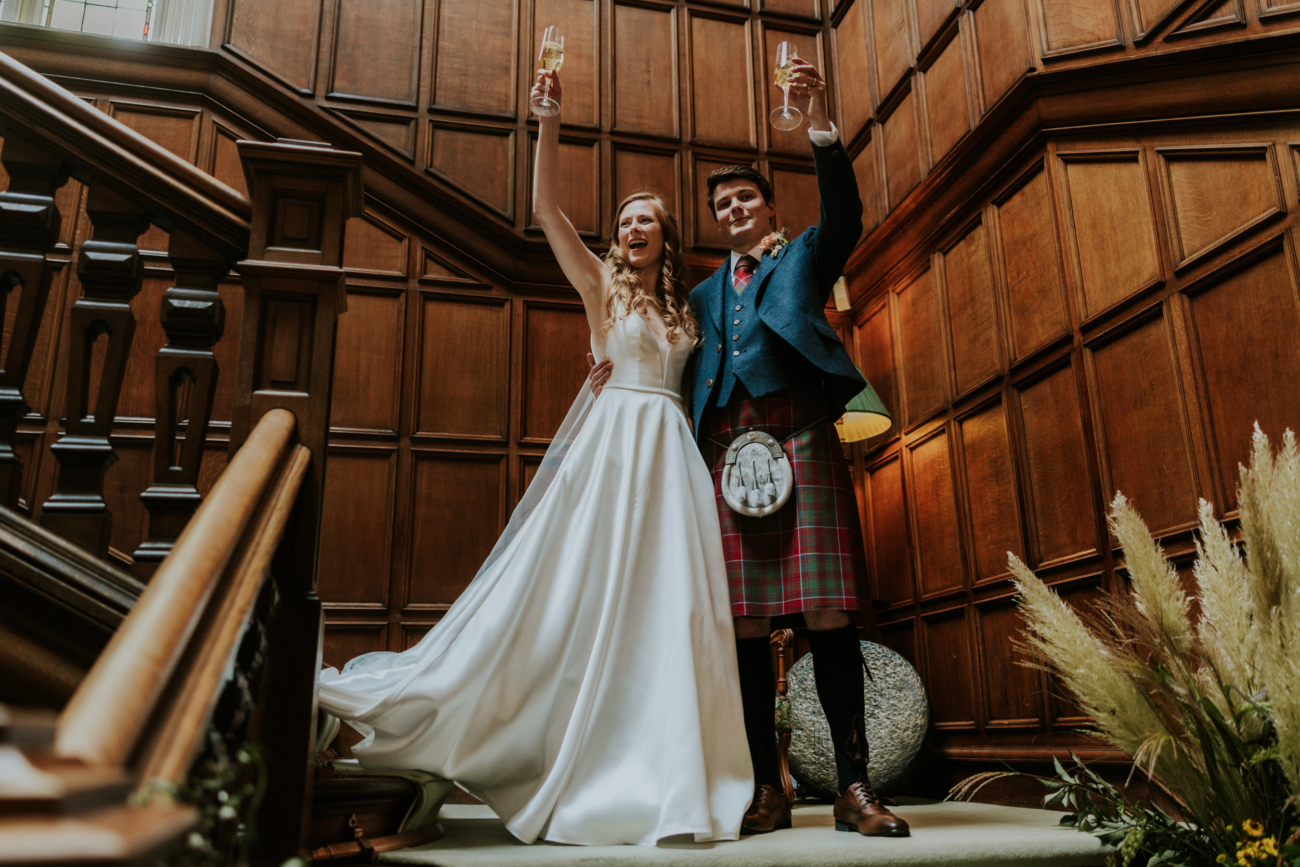 cake cutting at Dundas Castle