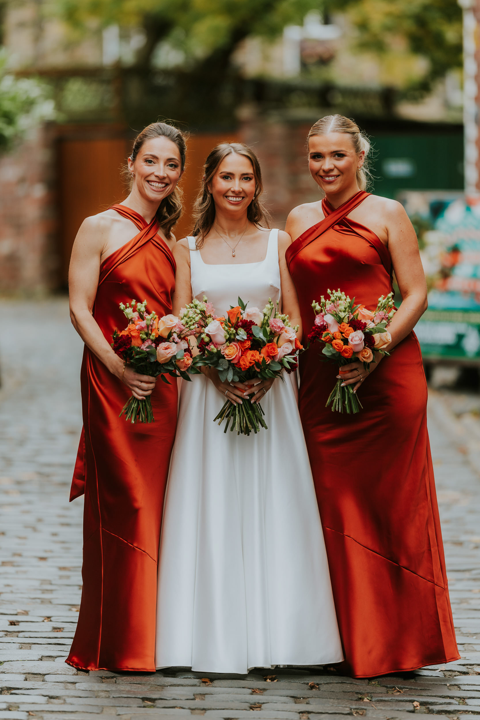 Bride and Bridesmaids at Ubiquitous Chip in Glasgow West End