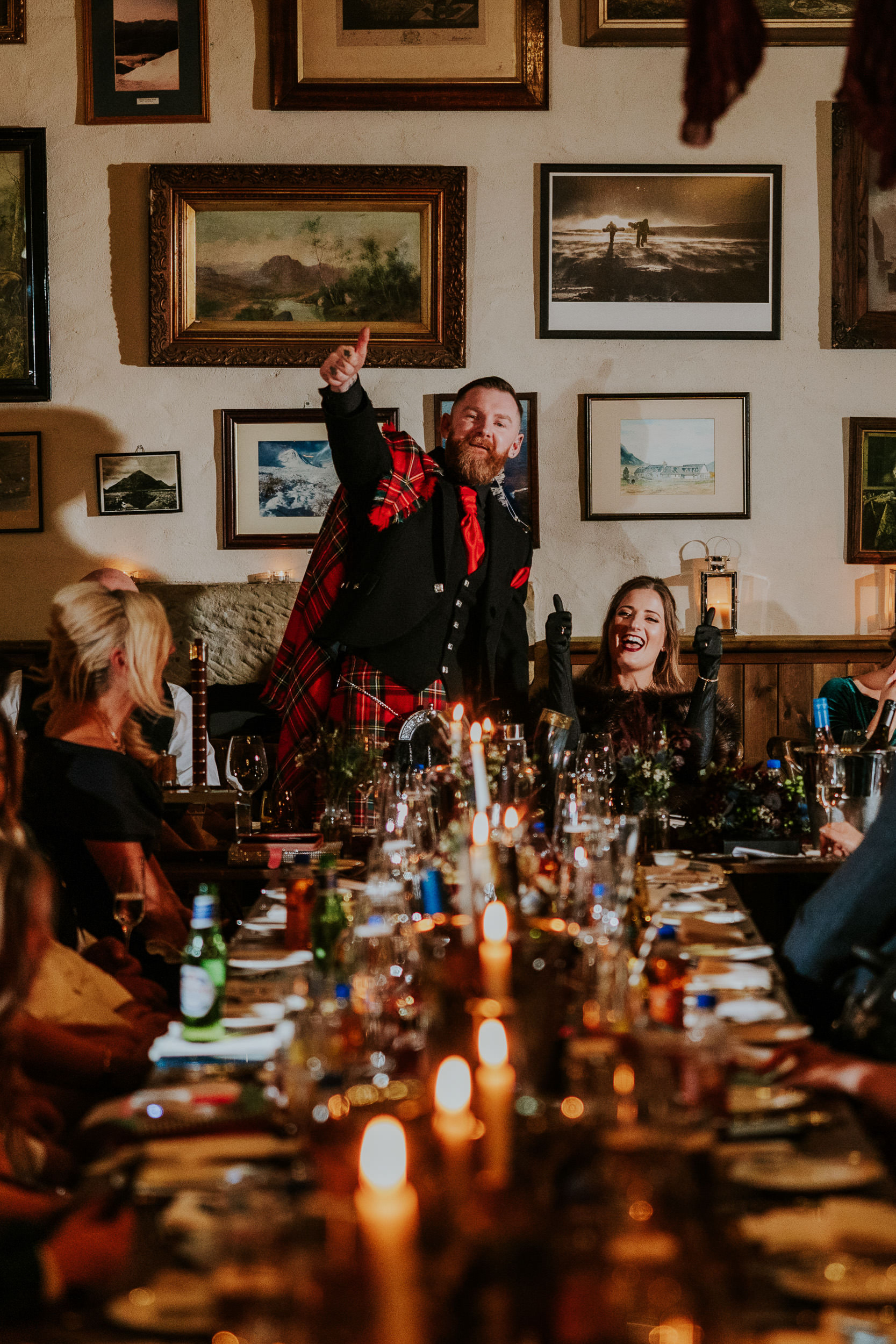 Wedding speeches at the way inn Kingshouse Hotel