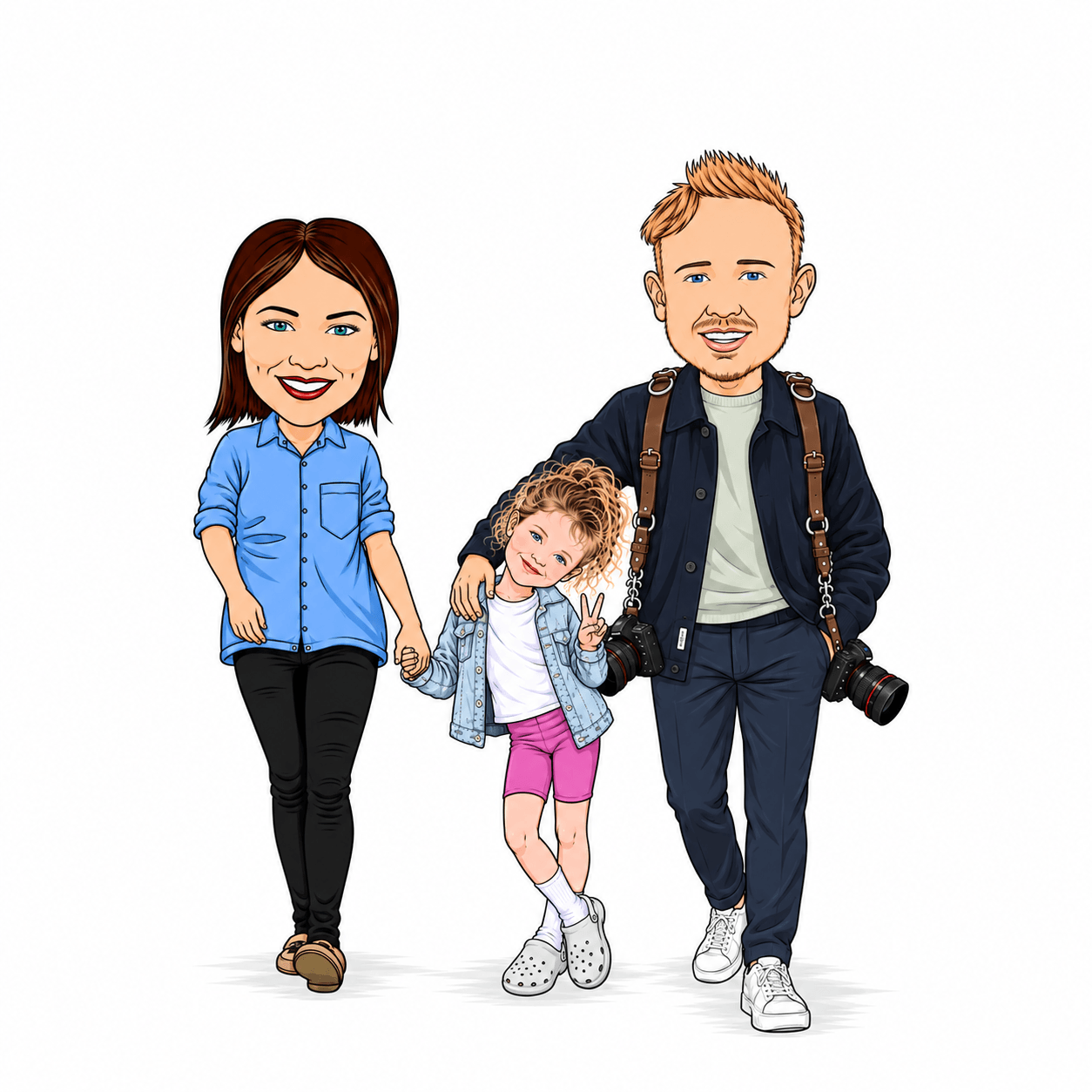 About 3 Cartoon of John and his family