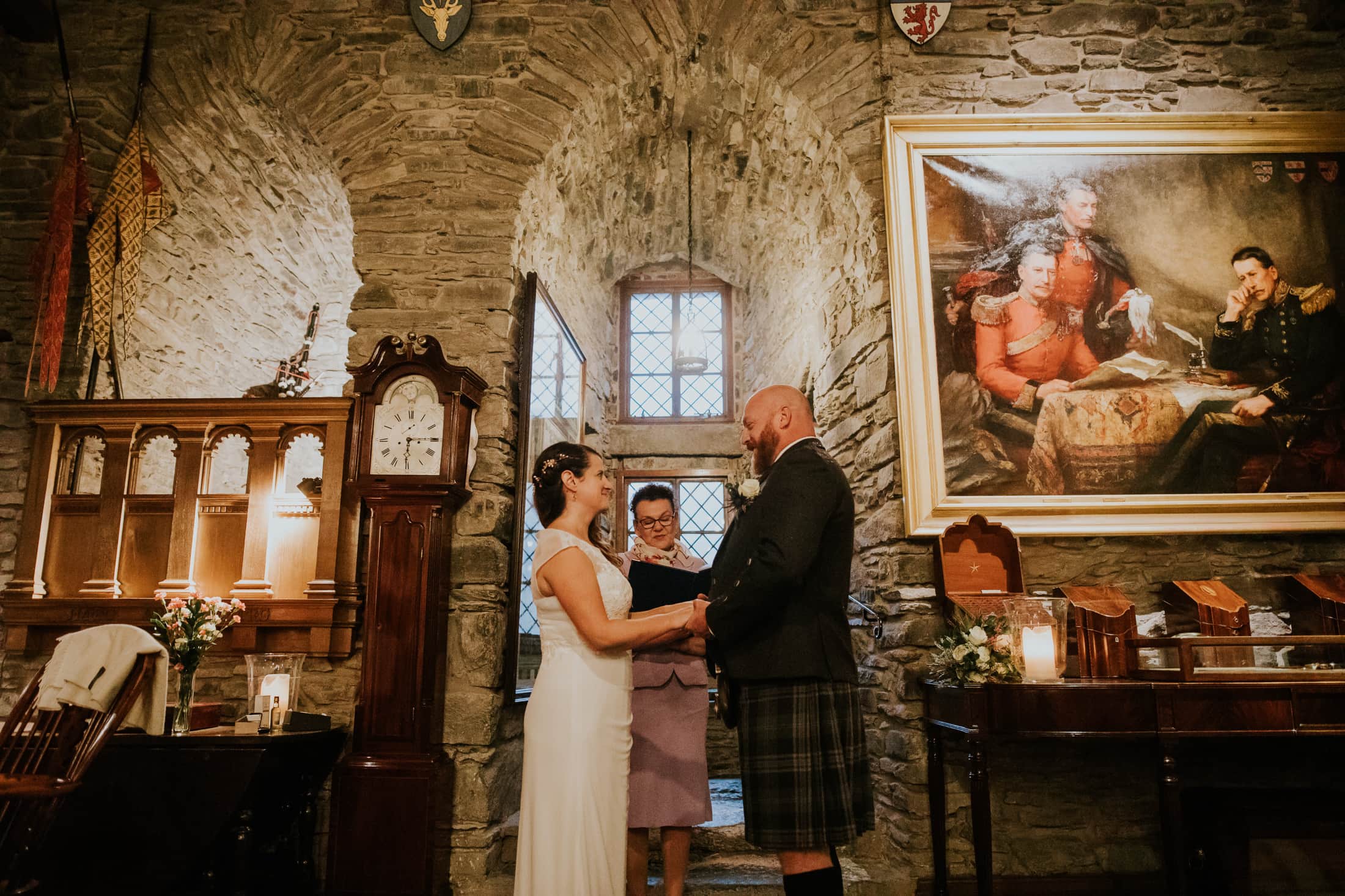 Wedding ceremony at Eilean Donan Castle