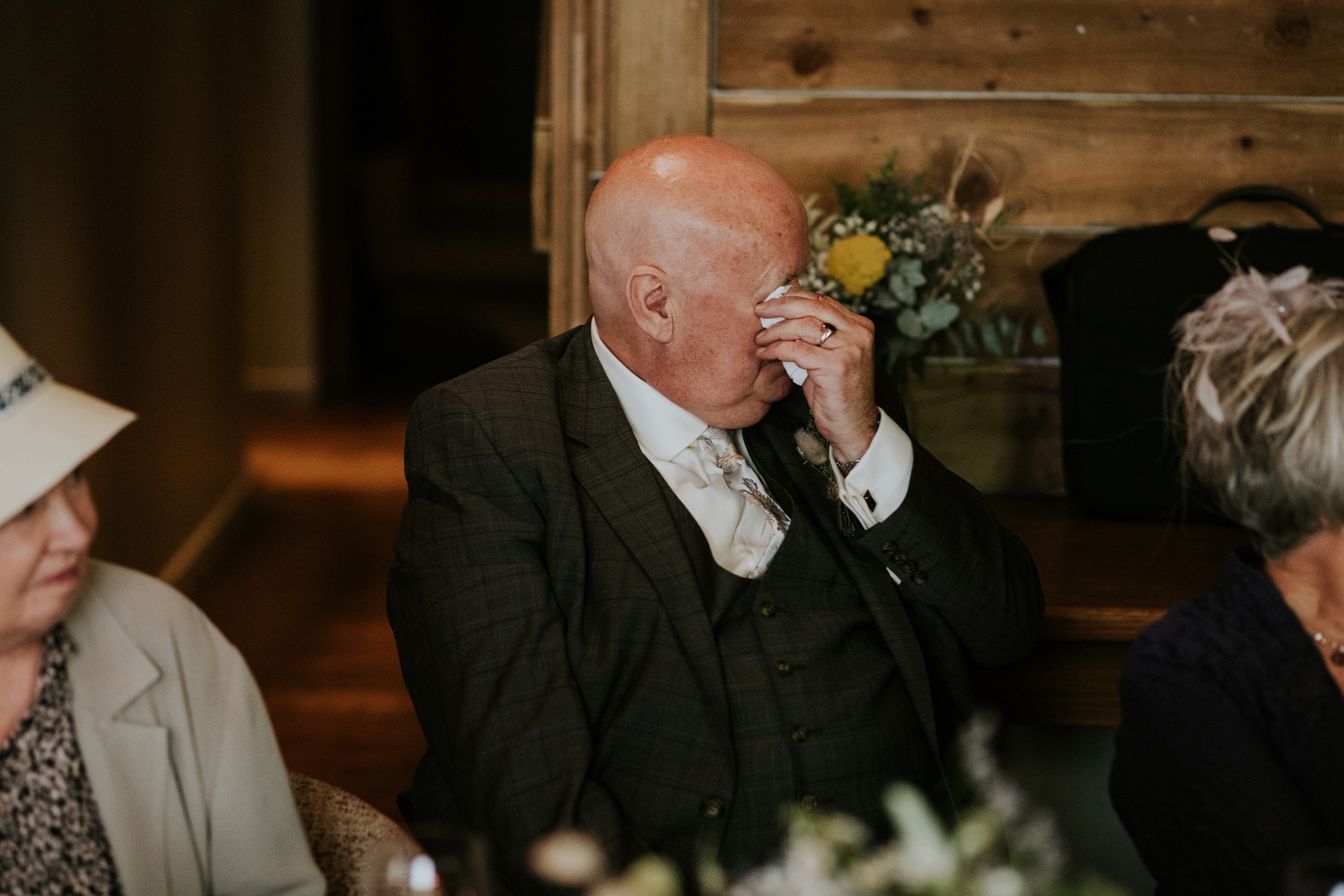 Emotional dad during wedding speeches