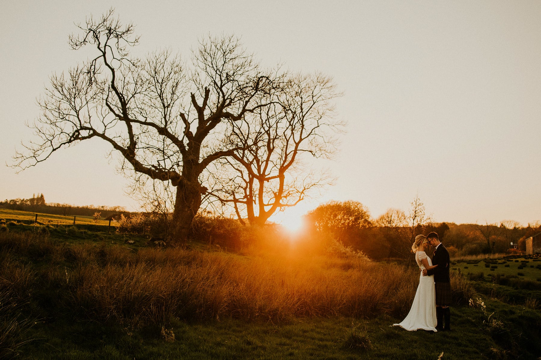 Dalduff Farm sunset wedding images