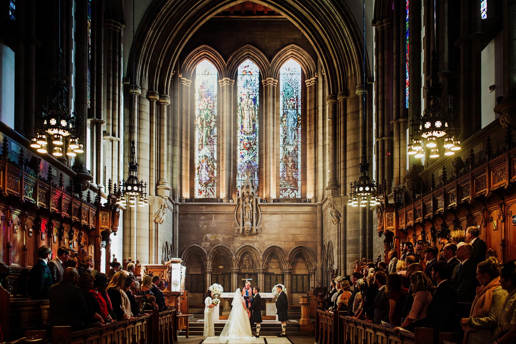 Glasgow University Chapel wedding photo